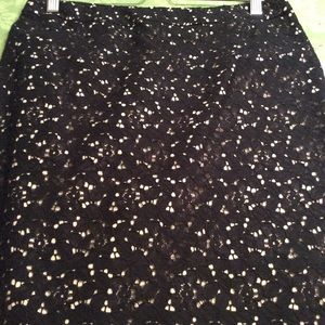 Black lace skirt